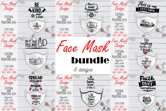 Face Mask SVG Bundle: Graphics & Graphic Templates