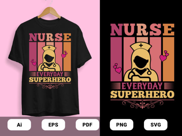 Nurse Superhero Graphics & Print Templates