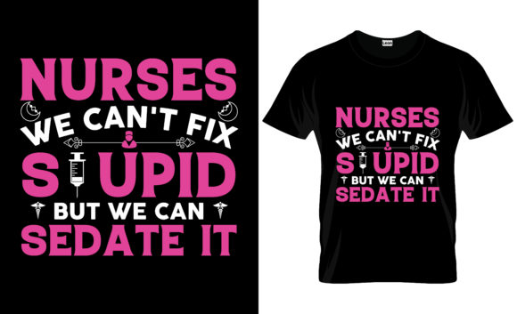 Nurse T-Shirt Design Vector Graphic 1: Print Templates & Graphics