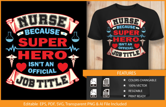 Super Hero Nurse Graphics for T-Shirt Designs